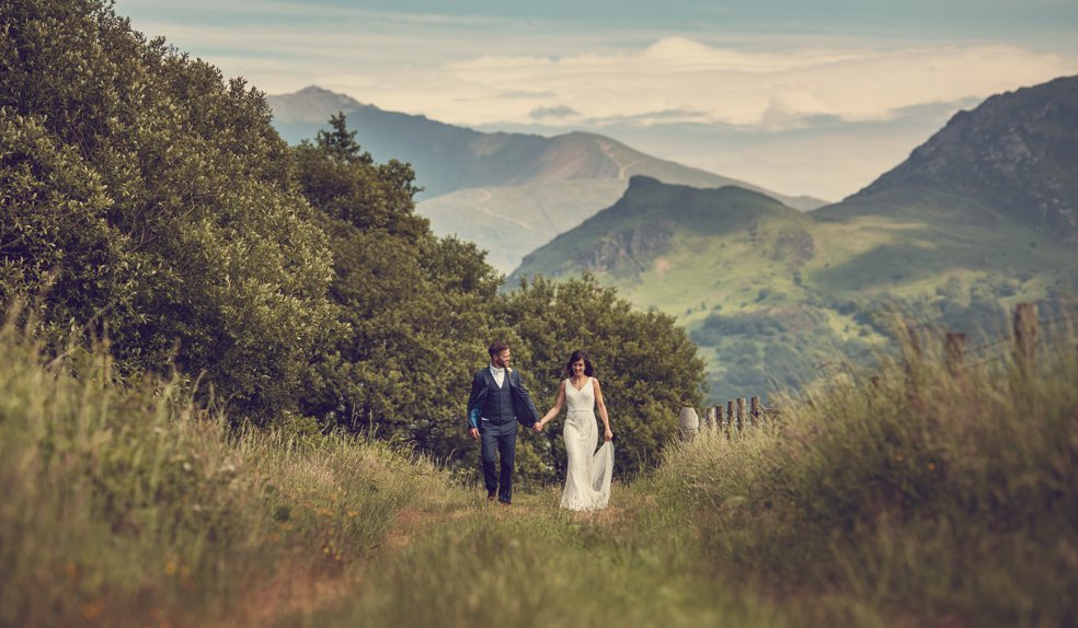 first walk in Snowdonia as a married couple